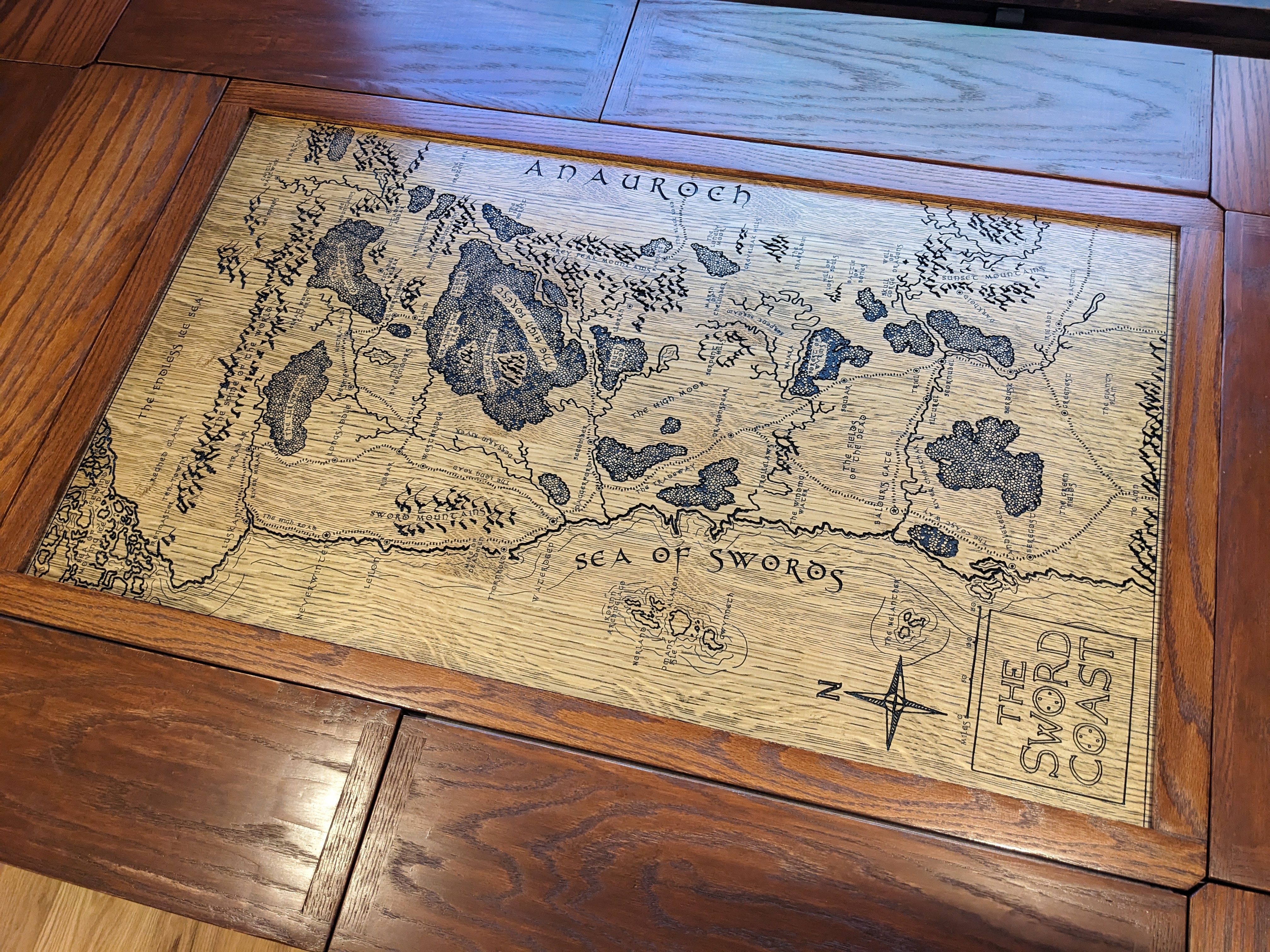 Wood Engraved Map by James Bailey