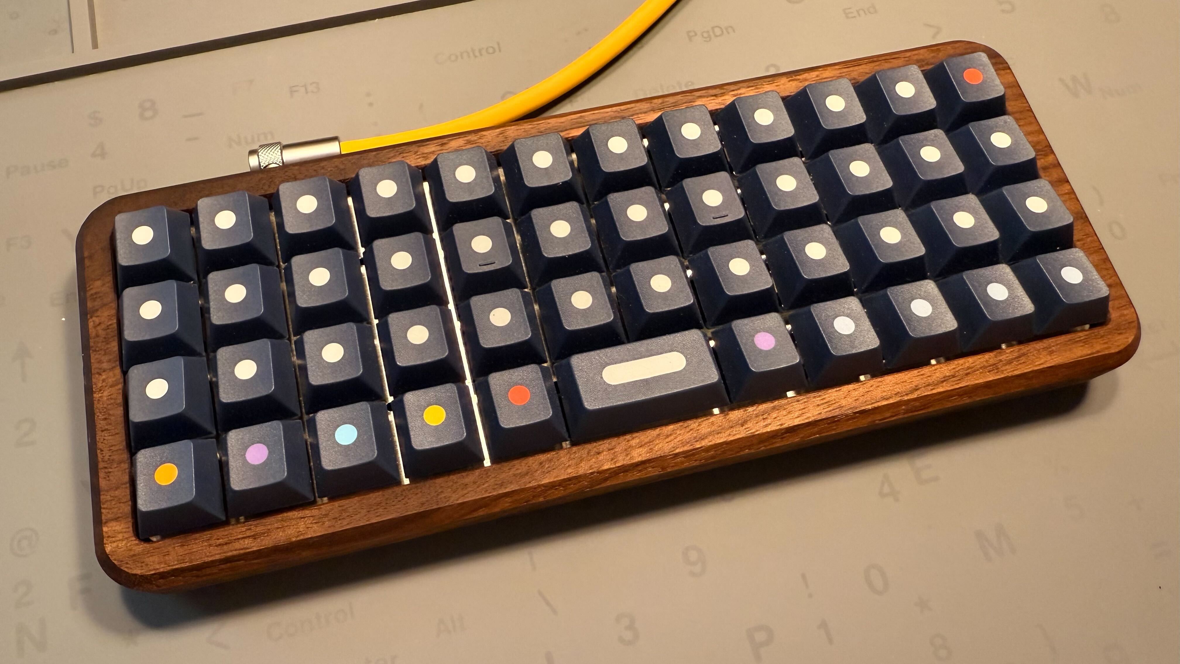 Walnut keyboard case, front